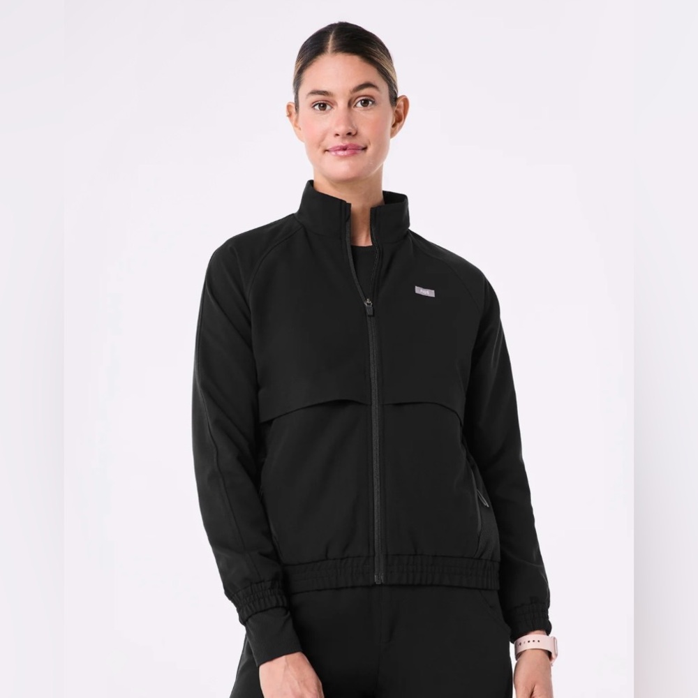 FIGS Sydney Scrub Jacket in Black